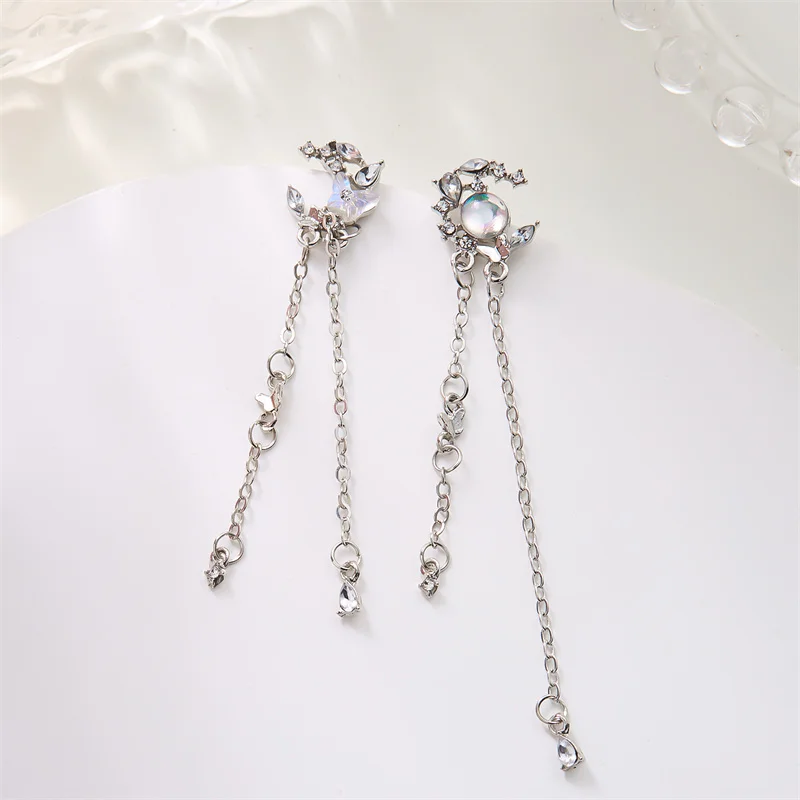Exquisite blaue Schmetterlings-Ohrhänger für Damen, luxuriöse, glänzende Zirkon-Schmetterlings-Ohrringe, Charms, Party-Schmuck-Accessoires – Detail 16