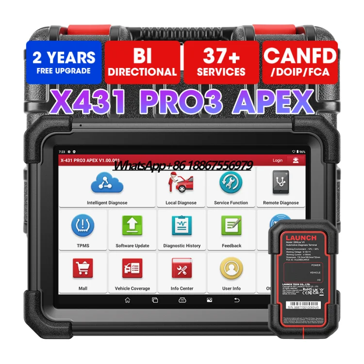 X431 Pro3 APEX OBD2 Auto Car Diagnostic Scanner Tool Vehicle Machine Diagnosis for Cars  Diagnostics Tools