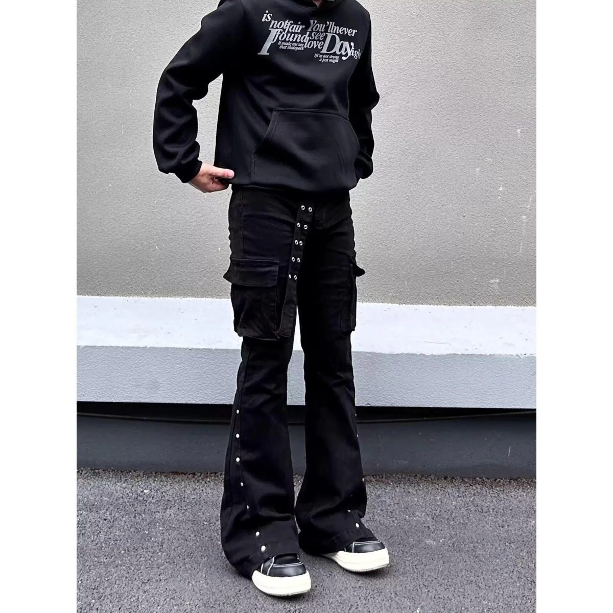 

Новые мужские свободные повседневные брюки 2025 года, тонкие, широкие, в пол, гармонично сочетающиеся, летние, модные, свободного кроя