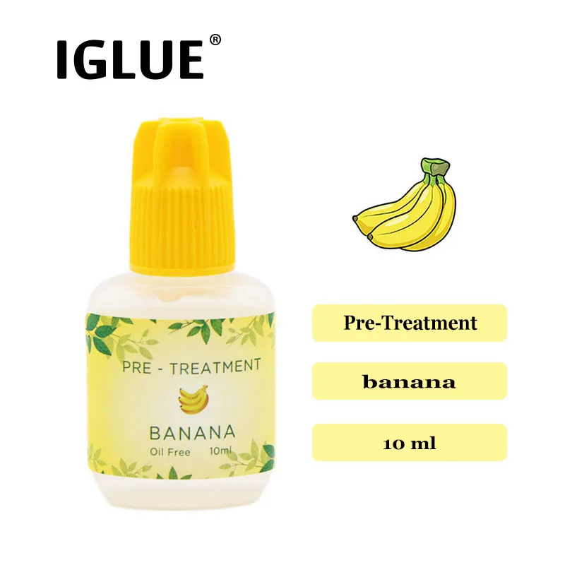 1 botella de 10ml, suministros para extensiones de pestañas, pegamento falso con aroma de plátano para herramientas de maquillaje de pestañas