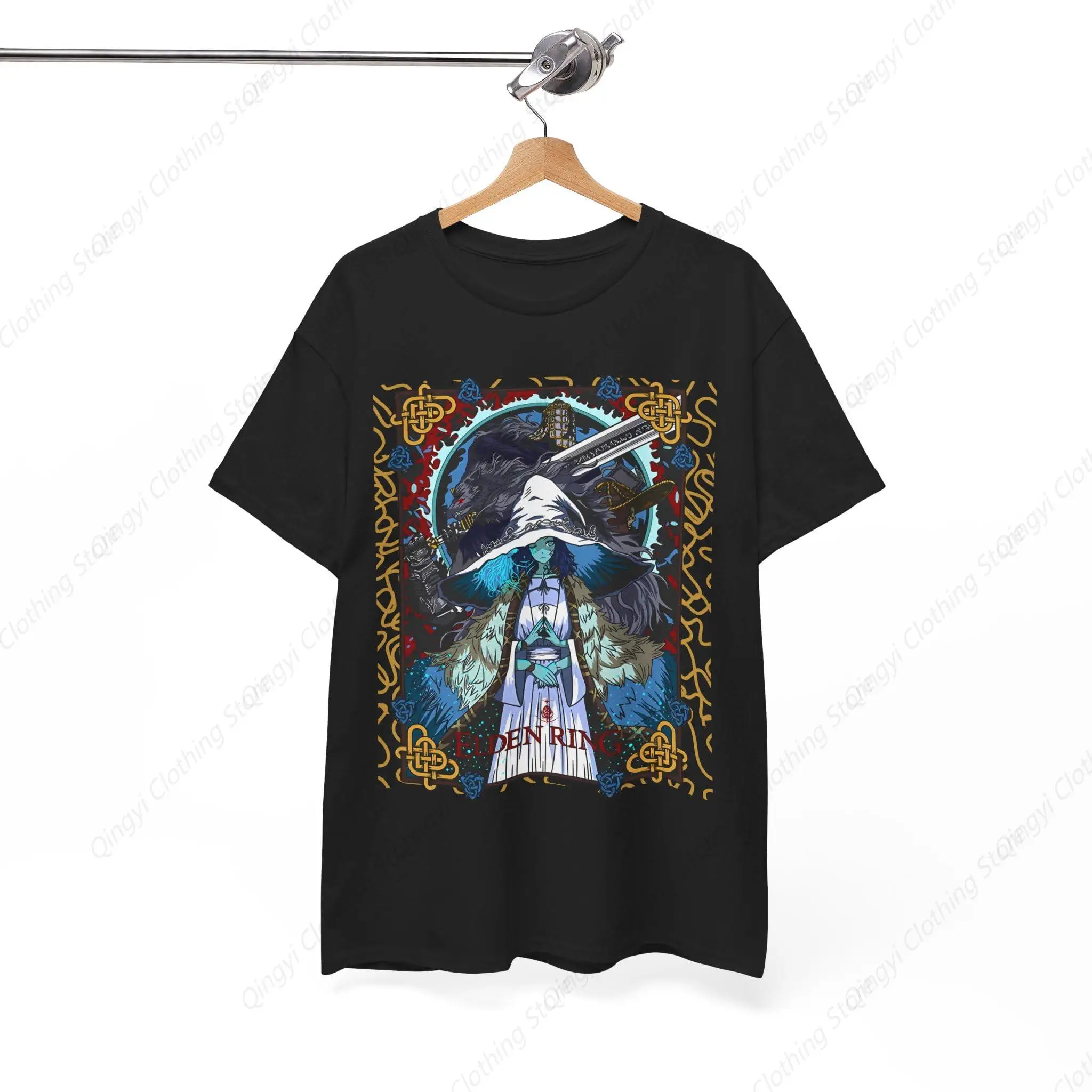 Ranny The Witch T-Shirt RPG Gaming Elden Aesthetic Mystical Legends Celestial Ring Sorceress Unisex T-Shirt Black