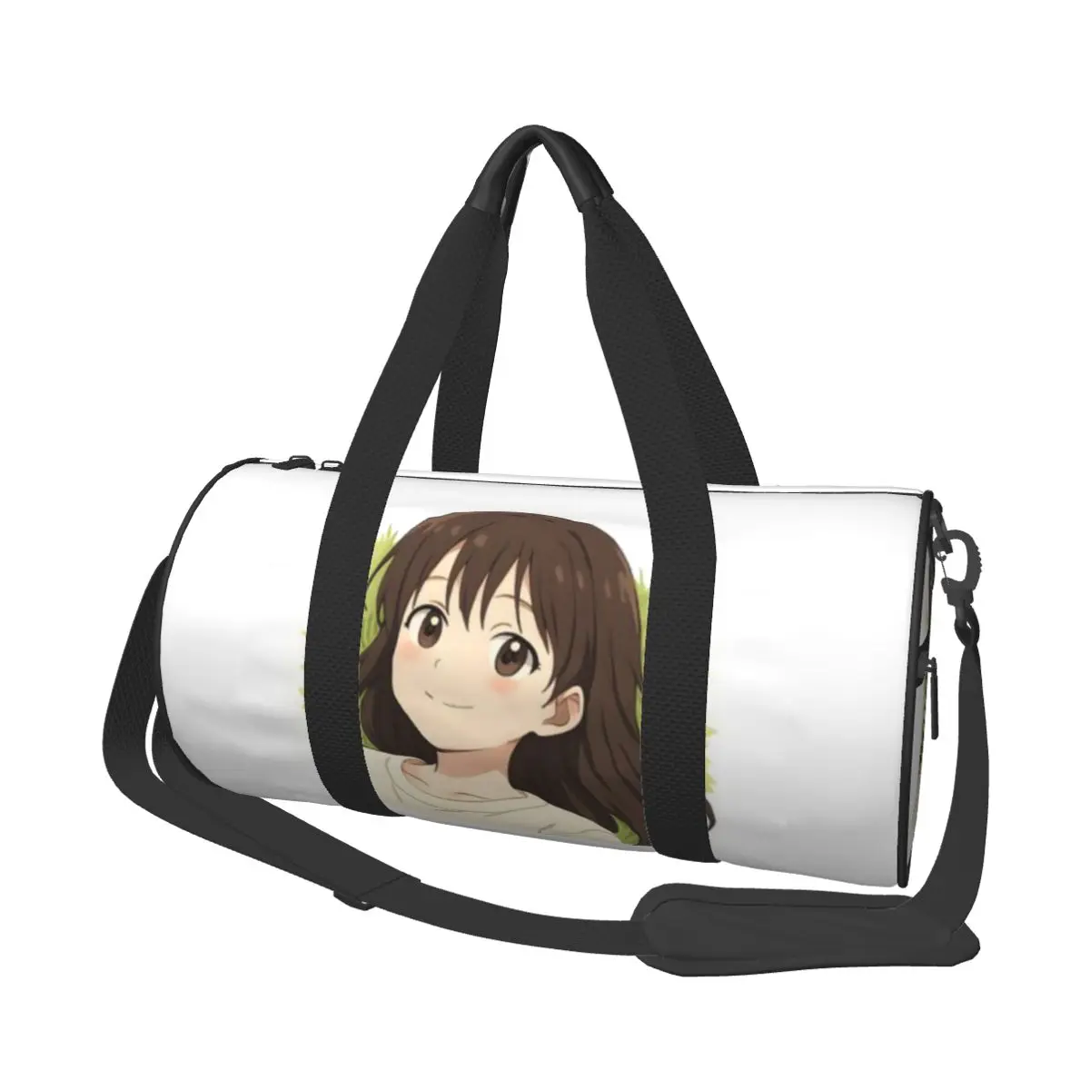 Hot Sale Peaceful Anime Girl Lying In Grass Anime Face Design Travel bag International Vacation Travel Beach Bag