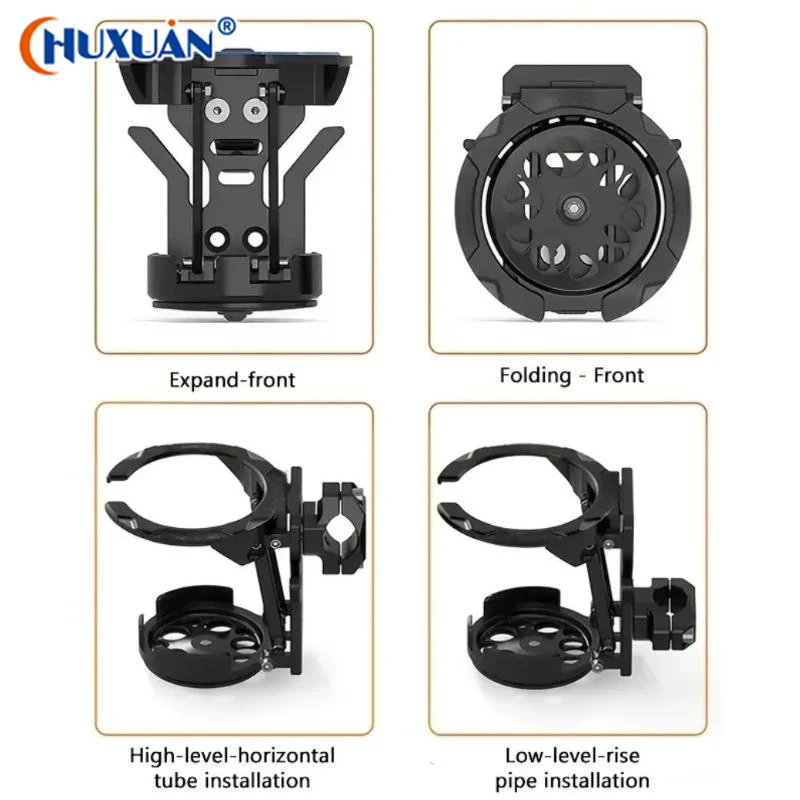 [Q]1/4Pcs Motorcycles Bottle Holder Water Cup Bracket Holder Accessories Foldable Turntable Motorcycle Cup Holder For Handlebar