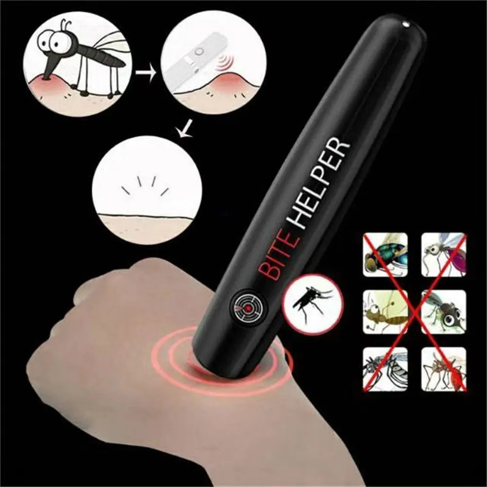 Stylo anti-piqûres de moustique, soulagement de la douleur brûlante et de la gonflement, soulage les piqûres électronique, bâton Anti-démangeaison pour les voyages de Camping en plein air