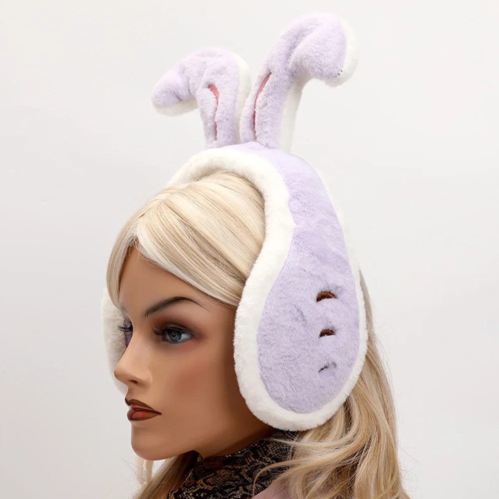 Christmas Gifts Plush Rabbit Ear Warm Earmuffs Soft Cold Protection Ear Cover Keep Warm Hair Bands Windproof Ear Cap Winter