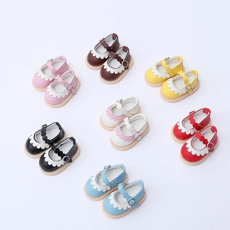 Doll Shoes (size 5x2.8cm) 1/6 BJD Doll 30cm Doll Princess Shoes Small Leather Shoes Doll Accessories Kids Girls Toy Gift