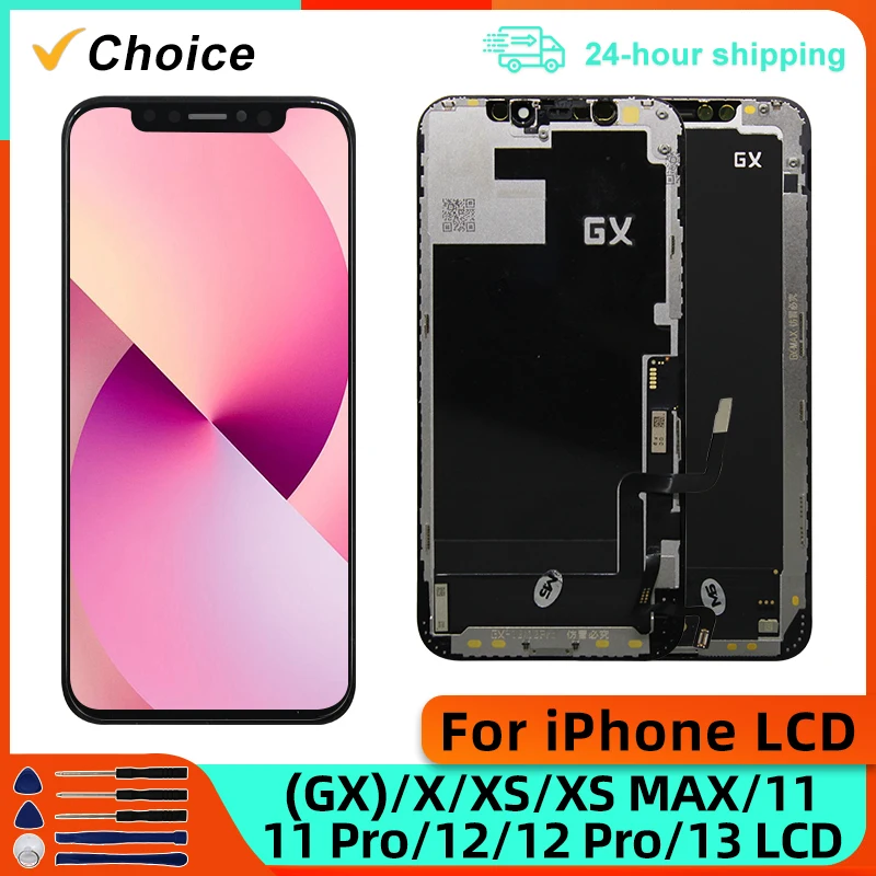 GX FOR iPhone X Xs Max OLED Display LCD 3D Touch Screen Digitizer Assembly  FOR iPhone 11 Pro  iPhone 12 Pro Max