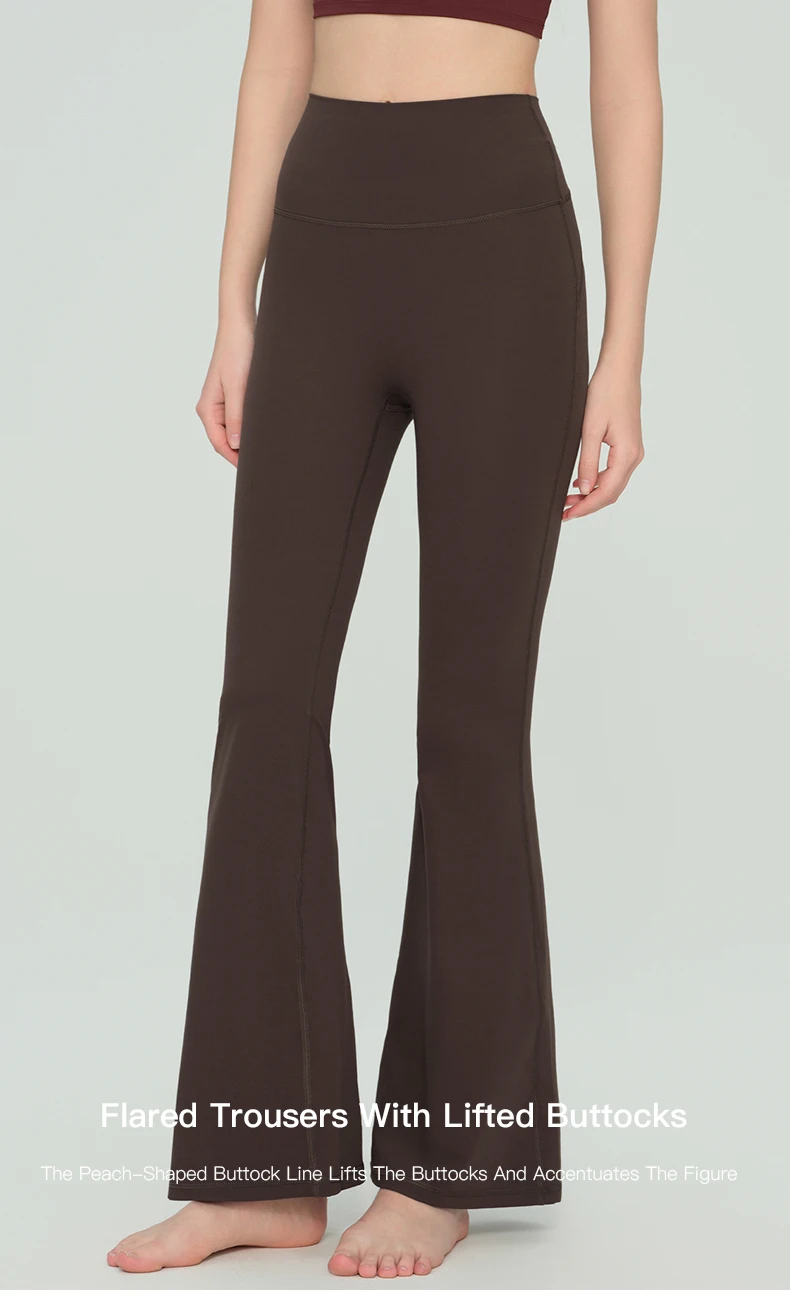 Neue Damen-Superweiche Schlaghose mit hoher Taille, elastisch, hüftformend, schlankmachend, atmungsaktiv, für Laufen, Fitness, Outdoor und Freizeit. – Detail 1