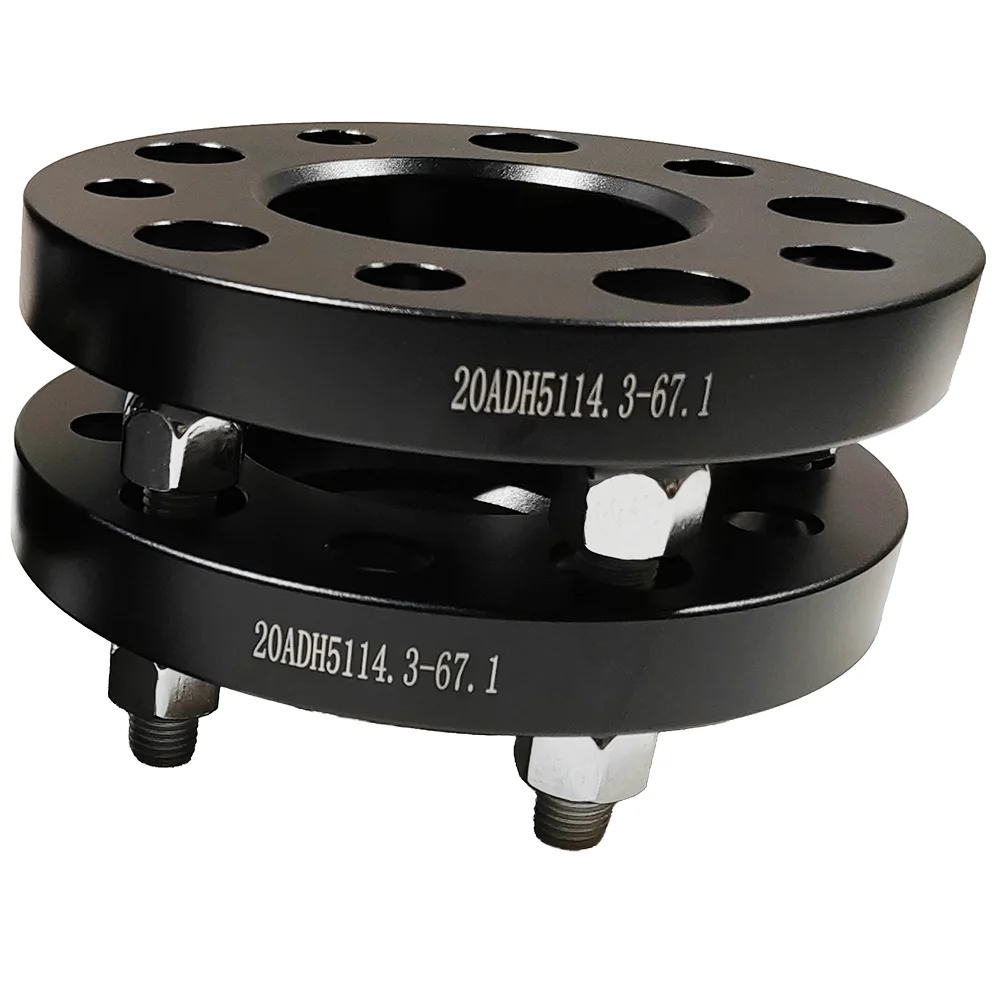 2Pieces 20mm 0.79'' Aluminum PCD 5x114.3 CB=67.1mm Wheel Spacer for Hyundai Veloster KIA EV6 JEEP PATRIOT Compass Studs 12X1.5