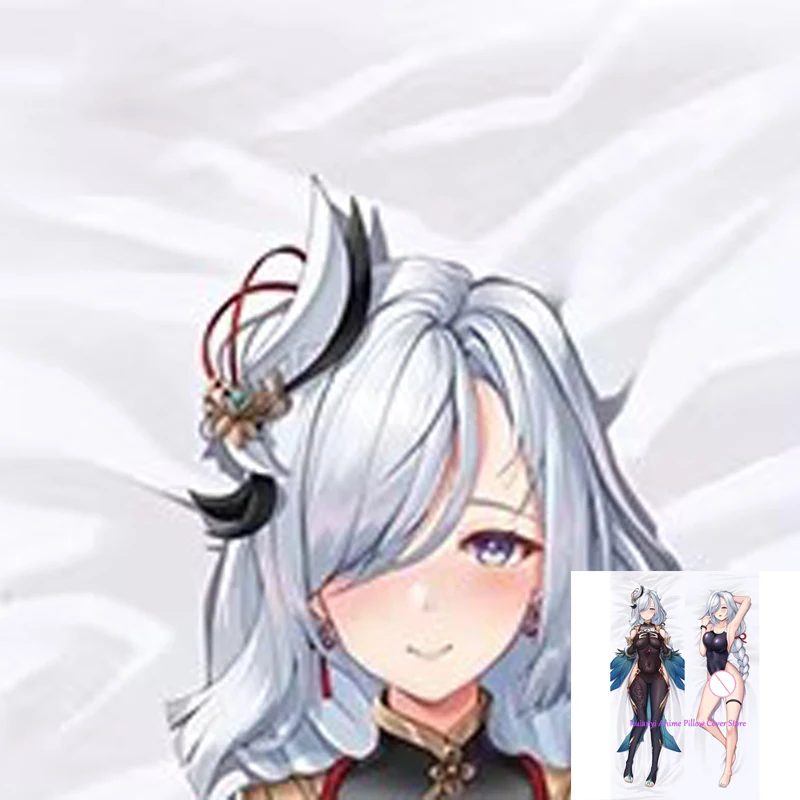 

Dakimakura Anime Shenhe Double-sided Pillow Cover Print Life-size body pillows cover Adult pillowcase 2024