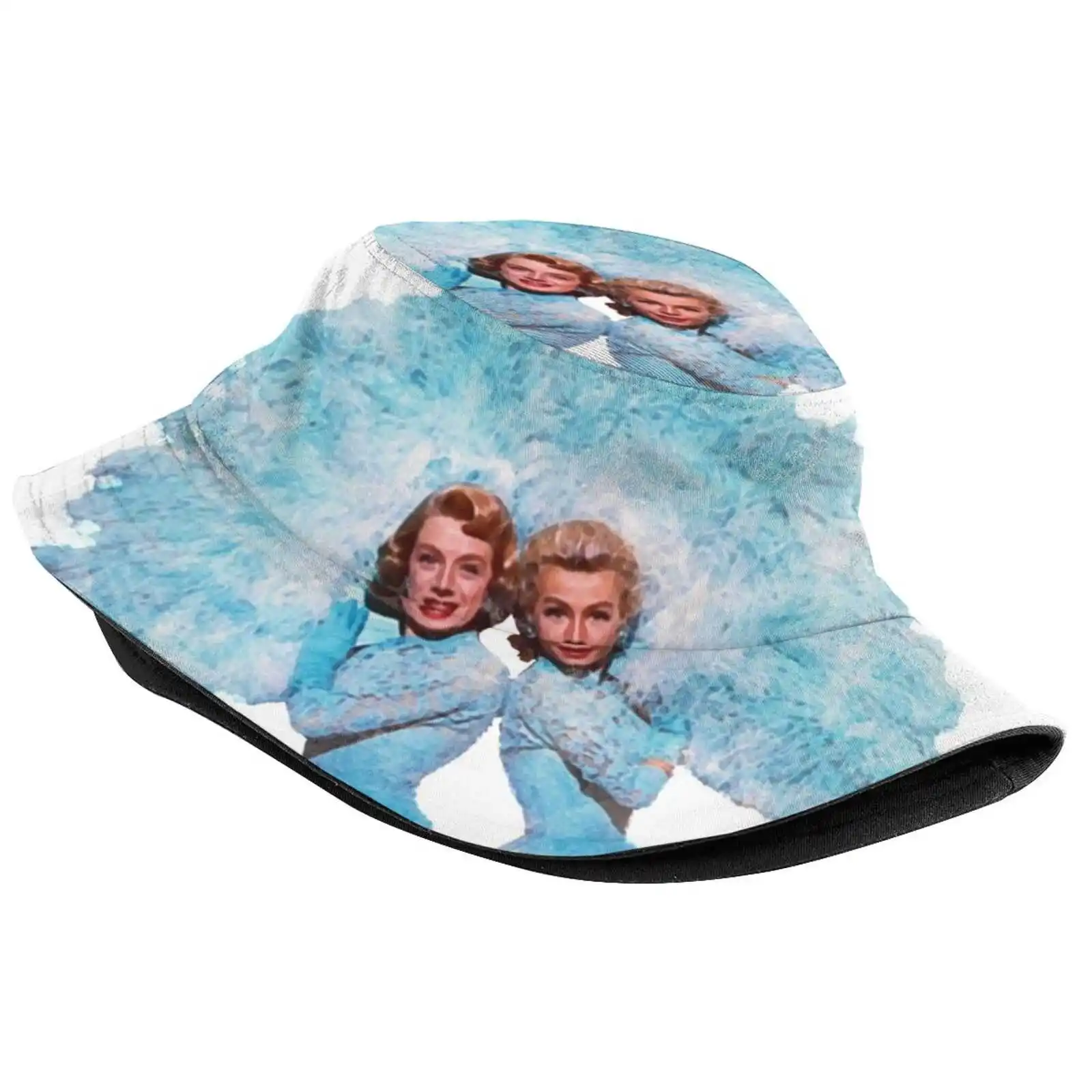 Sisters - Watercolor Pattern Design Printed Travel Bucket Hats Old Rosemary Clooney White Christmas Vera Ellen Haynes Judy Hayne