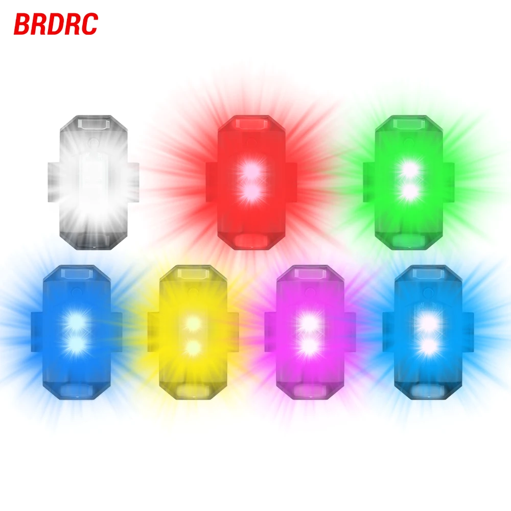 BRDRC LED Warning Light Signal Light for DJI Mini 4K/Mavic 3 Pro/Air 3 Drone with Strobe Light 7 Colors Turn Signal Indicator