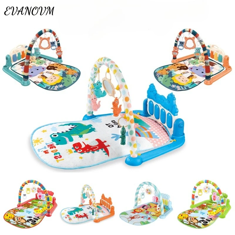 طفل اللياقة البدنية حامل الموسيقى اللعب رياضة النشاط اللعب التعليم المبكر الوليد البيانو الزحف بطانية دواسة لوحة ألعاب 0-36 شهرا الهدايا