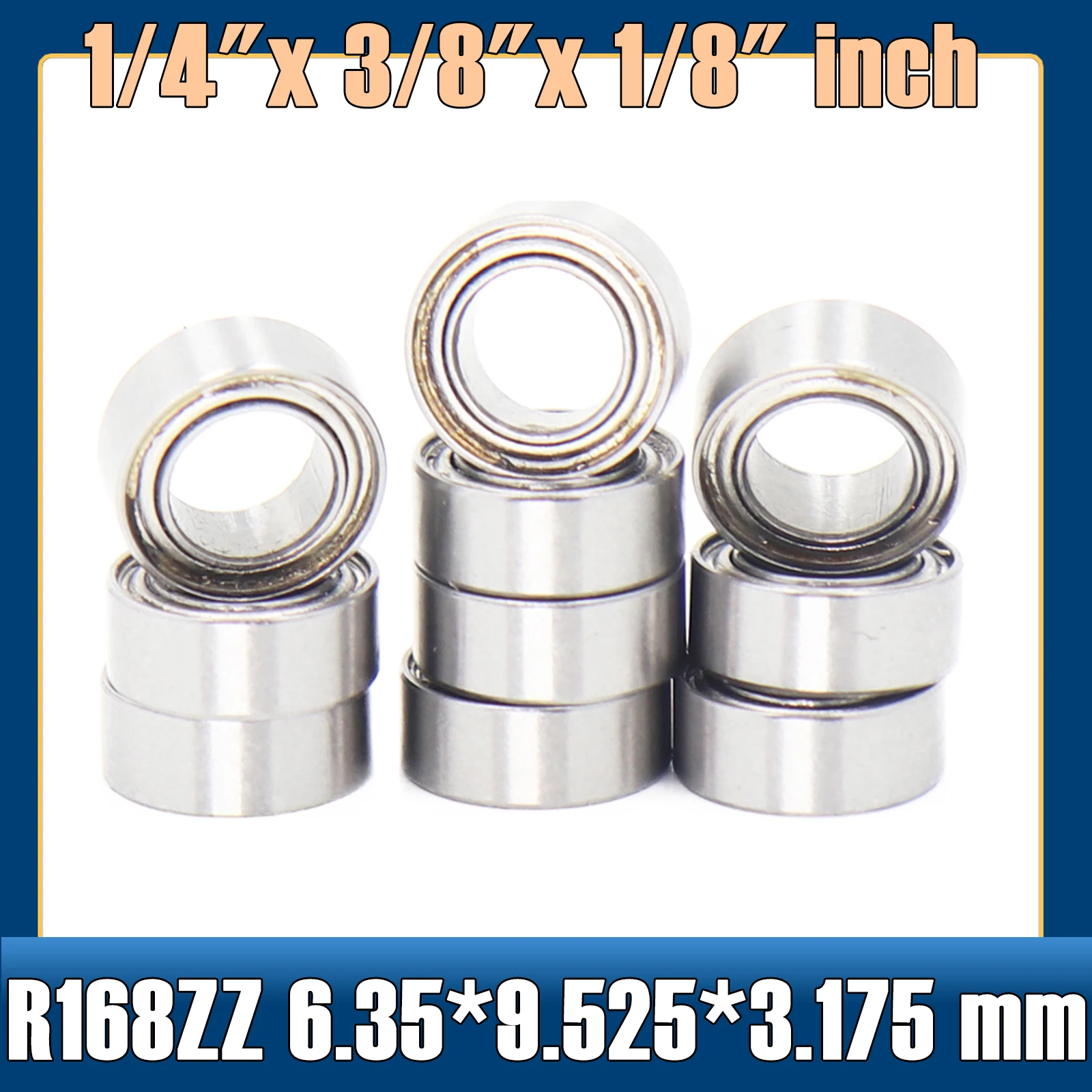 R168ZZ Bearing ( 10 PCS ) 1/4