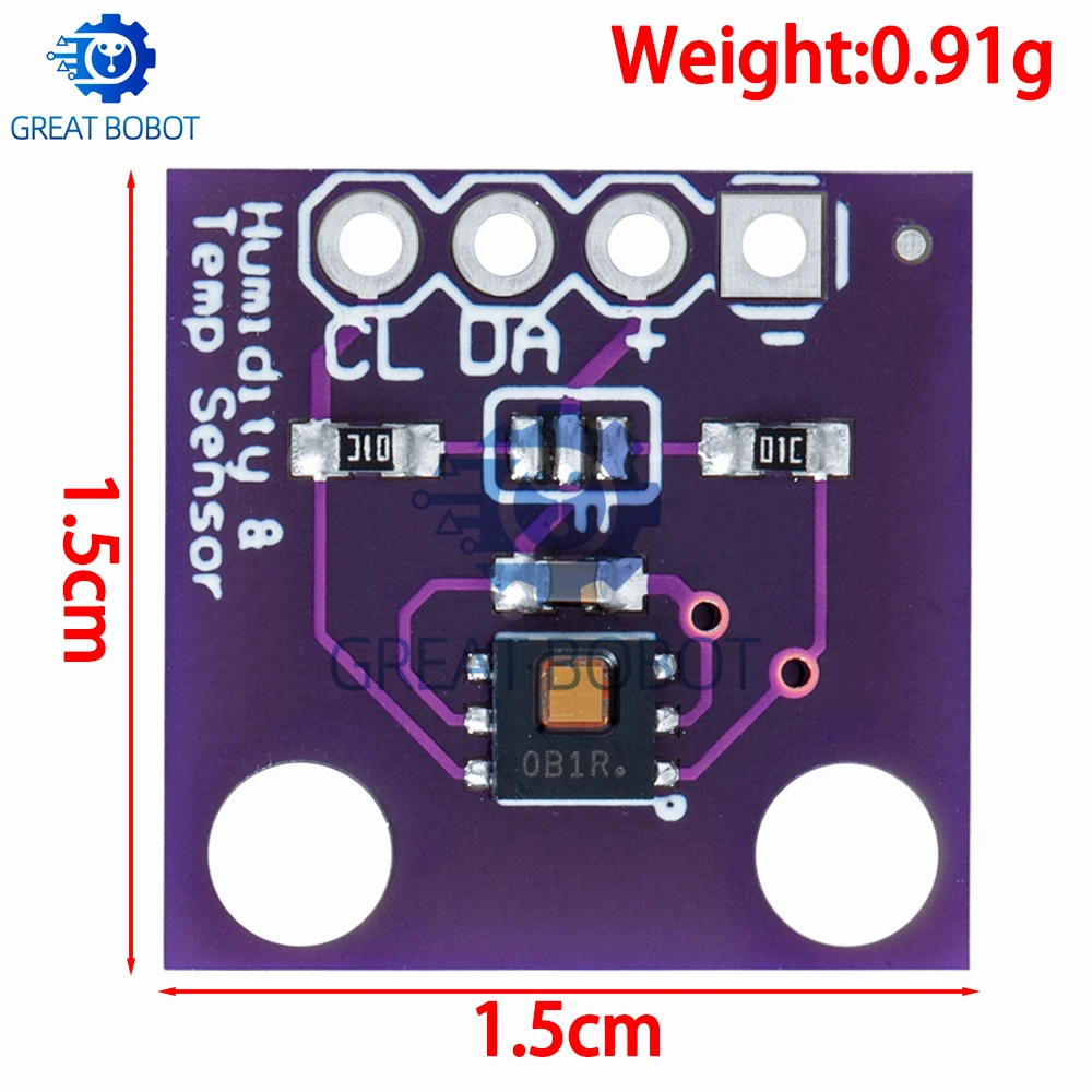 Modul BS HDC1080 - Sensor Kelembaban & Suhu Digital Daya Rendah, Akurasi Tinggi (GY - 213V - HDC1080) UNTUK Arduino