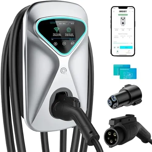 

Level 2 EV Charger 48A 11.5kW NEMA 14-50 WiFi Smart Charging Station J1772 25ft Cable UL ETL Certified