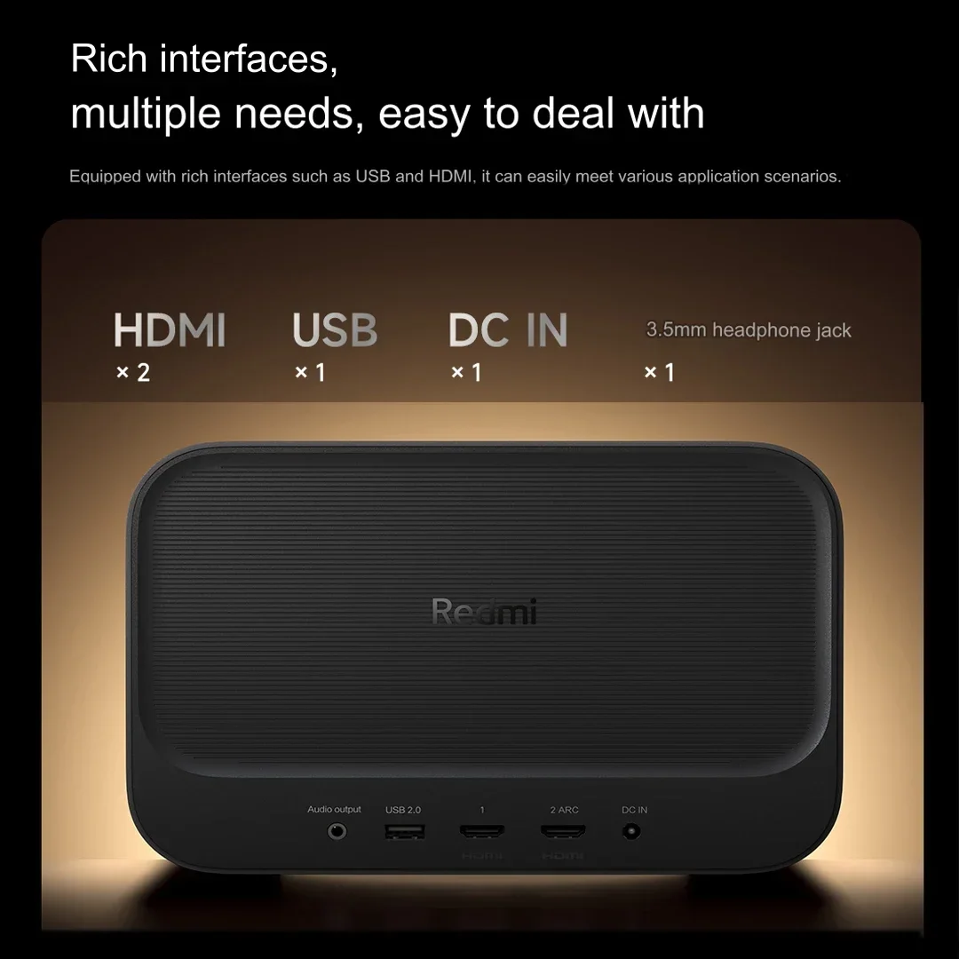 New Original Xiaomi Redmi Projector 3 Pro Home HD 1080P  ToF Sensorless Autofocus Bedroom Residential Smart Cinema