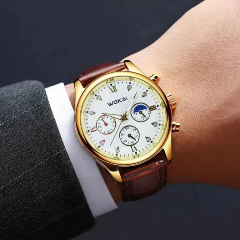 

2025 new handsome men's watch casual fashion trend simple automatic waterproof student luxury quartz watch birthday gift