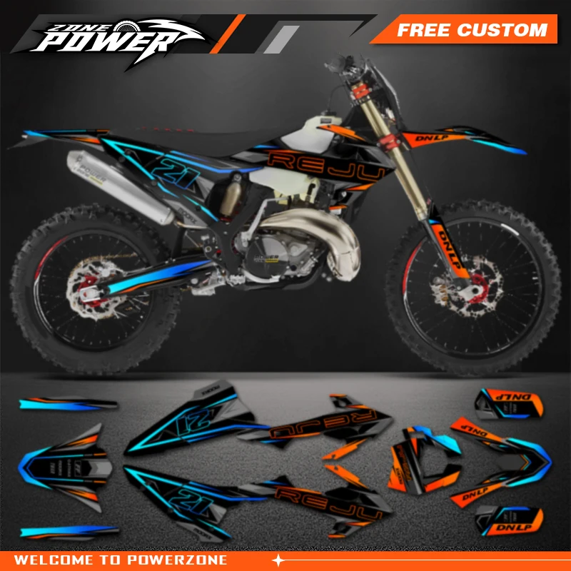 Powerzone Custom Team Graphics Background Sticker Kit for Riju MR 300 2020 2021 Motorcycle Background Decal Stickers Custom 01