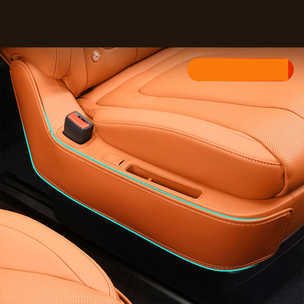 For HUAWEI Aito M9 2024 Leather Car Seat Anti-kick Pad Second Row Seat Aisle Rear Protection Mat Back Interior Accessories