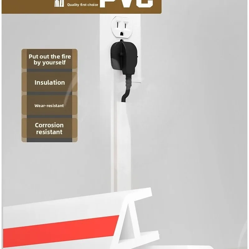 علبة كابل مرنة مثبتة على السطح ذاتية اللصق من مادة PVC، منظم كابلات مطاطية على شكل قوس خالي من الحفر، مقاوم للضغط