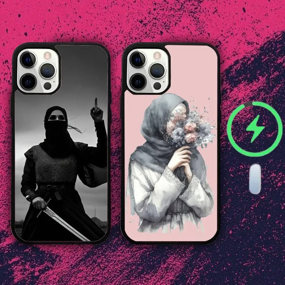 

Hijab Womans Phone Case For iPhone 16e,16,15,14,13,12,11,Plus,Pro,Max,Mini Magsafe Magnetic Wireless Charging