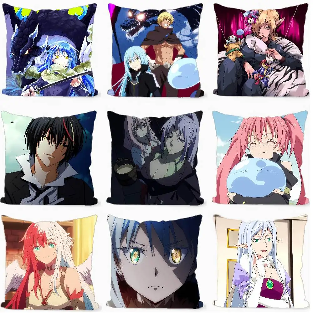 That Time I Got Reincarnated As A Slime Cushion Office Cushion Pillowcase Car Cushion Cover45X45CM Lumbar Pillowcase Sofa