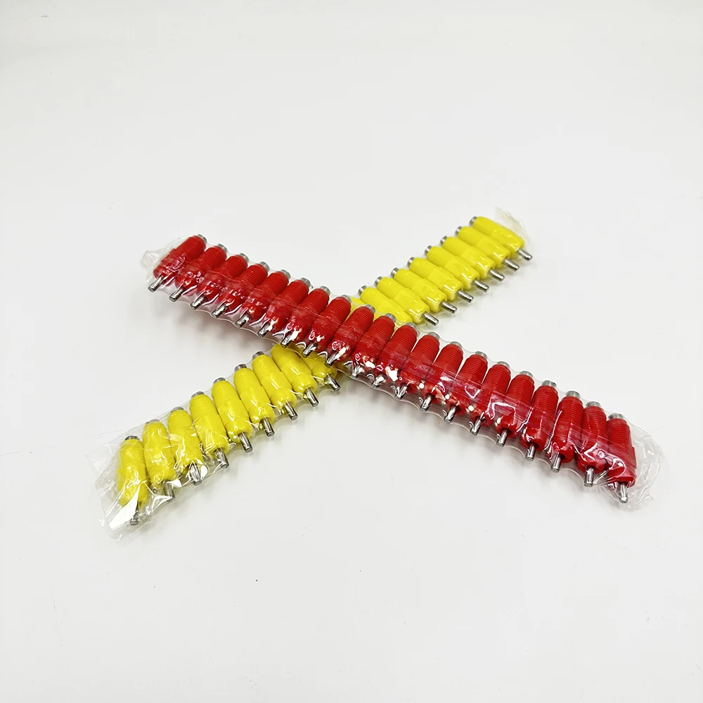 100pcs Chicken nipple drinkers Steel columns nipple 8 mm Red Yellow Bird drinking nipple Poultry Waterer Equipment Wholesale