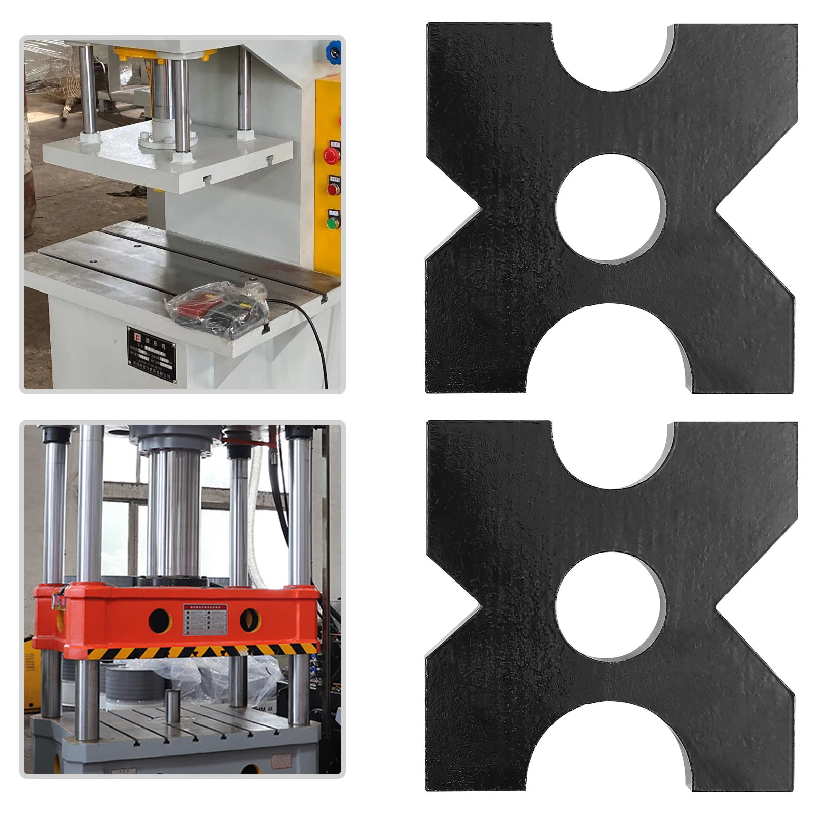 2Pcs In 1 H Frame Hydraulic Shop Press Plate For Workshops, Factories, Production Rooms, Laboratories