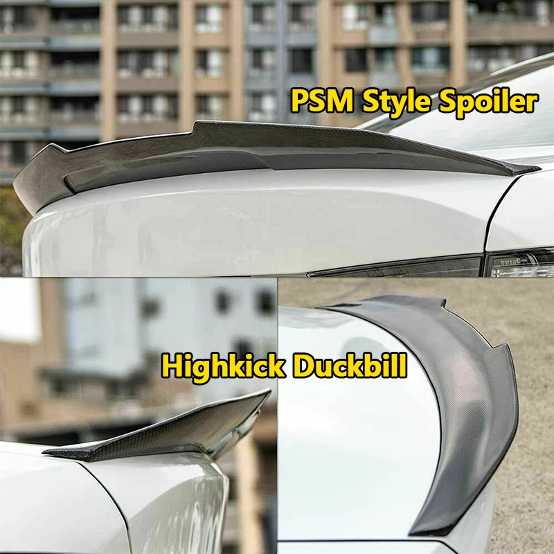 PSM Style Carbon Look Rear Spoiler Wing Lip For BMW F33 435i 440i F83 M4 2014-2020 Tail Wings