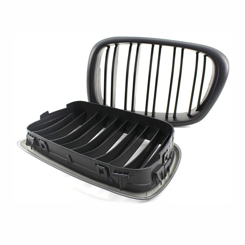 

Grille For BMW 5 Series E39 525 528 1999-2003 Front Hood Grill Gloss Black Car Kidney Grilles Racing Grill Accessories Dual Line