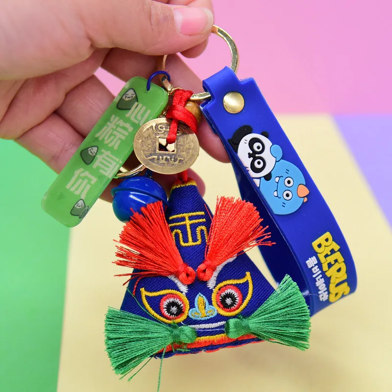 1Pcs Feature Cute Dragon Boat Incense Bag Dumplings Doll Kawaii Cartoon Keychain Pendant Gifts Rope Folk Style Trinkets Toys