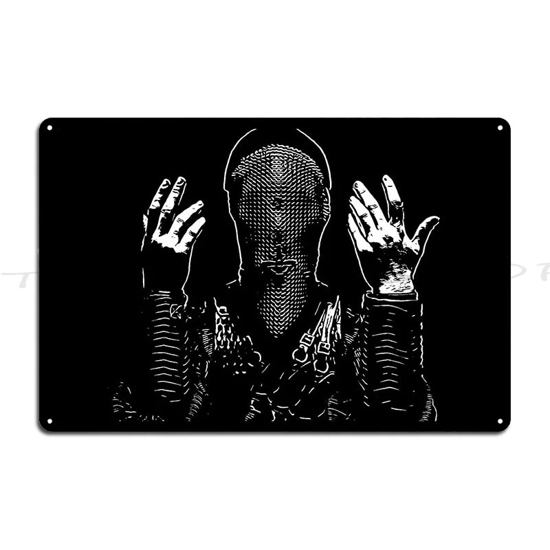 The  Badass Beatrice Warrior Nun Masked Metal Plaque Living Room Club Pub Mural Customize Custom  Tin Sign Poster