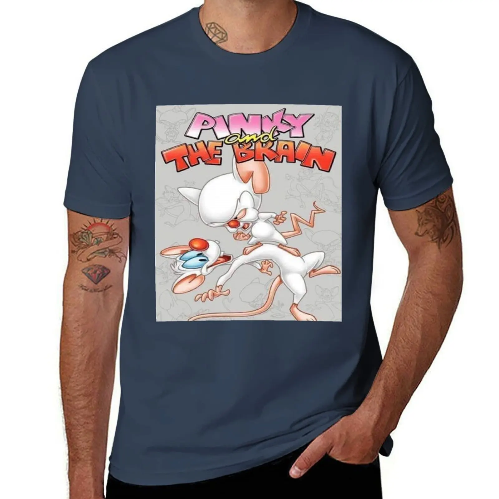 

PINKY AND THE BRAIN T-Shirt t shirt man designer man t shirts for men man t shirt heavy cotton T-Shirt