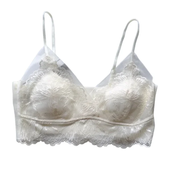 KUCLUT Lace Shell Cup BH Deep V Rückenfrei Neckholder Weiche Unterstützung Seitlich Schnell Nahtlos Dünn Damen Unterwäsche 32-38