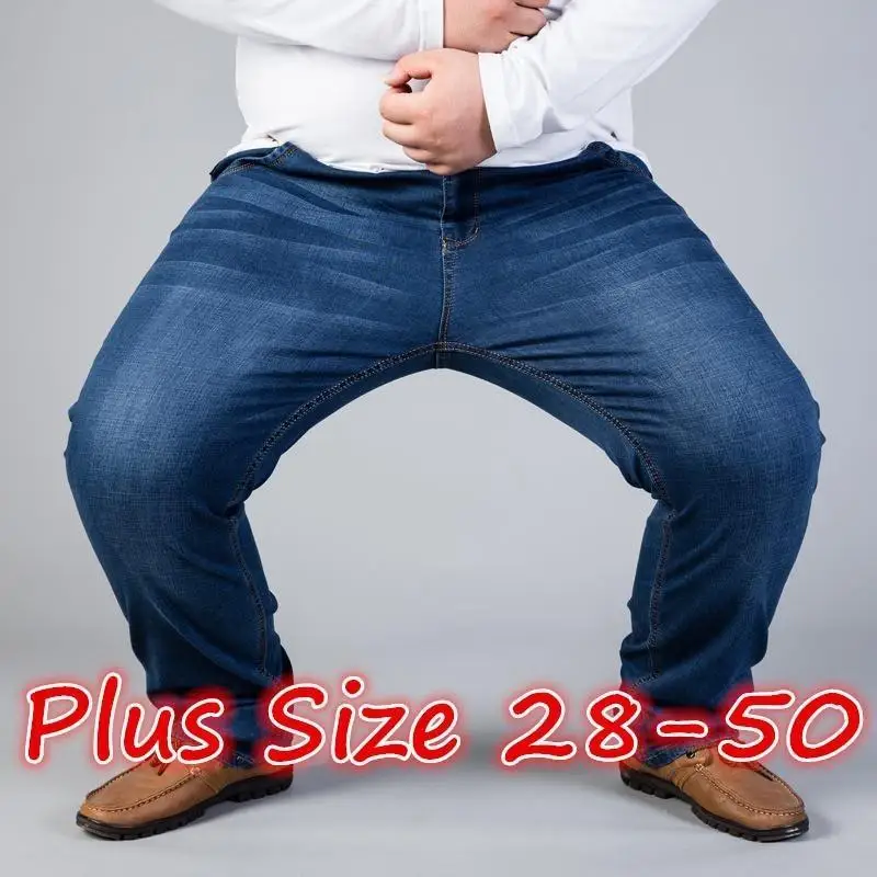 Plus Size Jeans Broek Voor Mannen Plus Maat 28-50 Jeans Broek Heren Casual Big Size Mode Heren Kleding