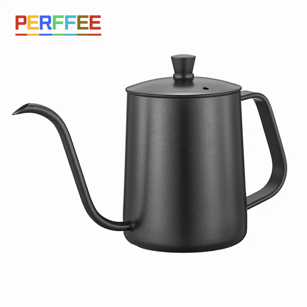 

Drip Kettle 350ml 600ml Pour Over Coffee Tea Pot Non-stick Food Grade Stainless Steel Gooseneck Drip Kettle Swan Neck Thin Mouth