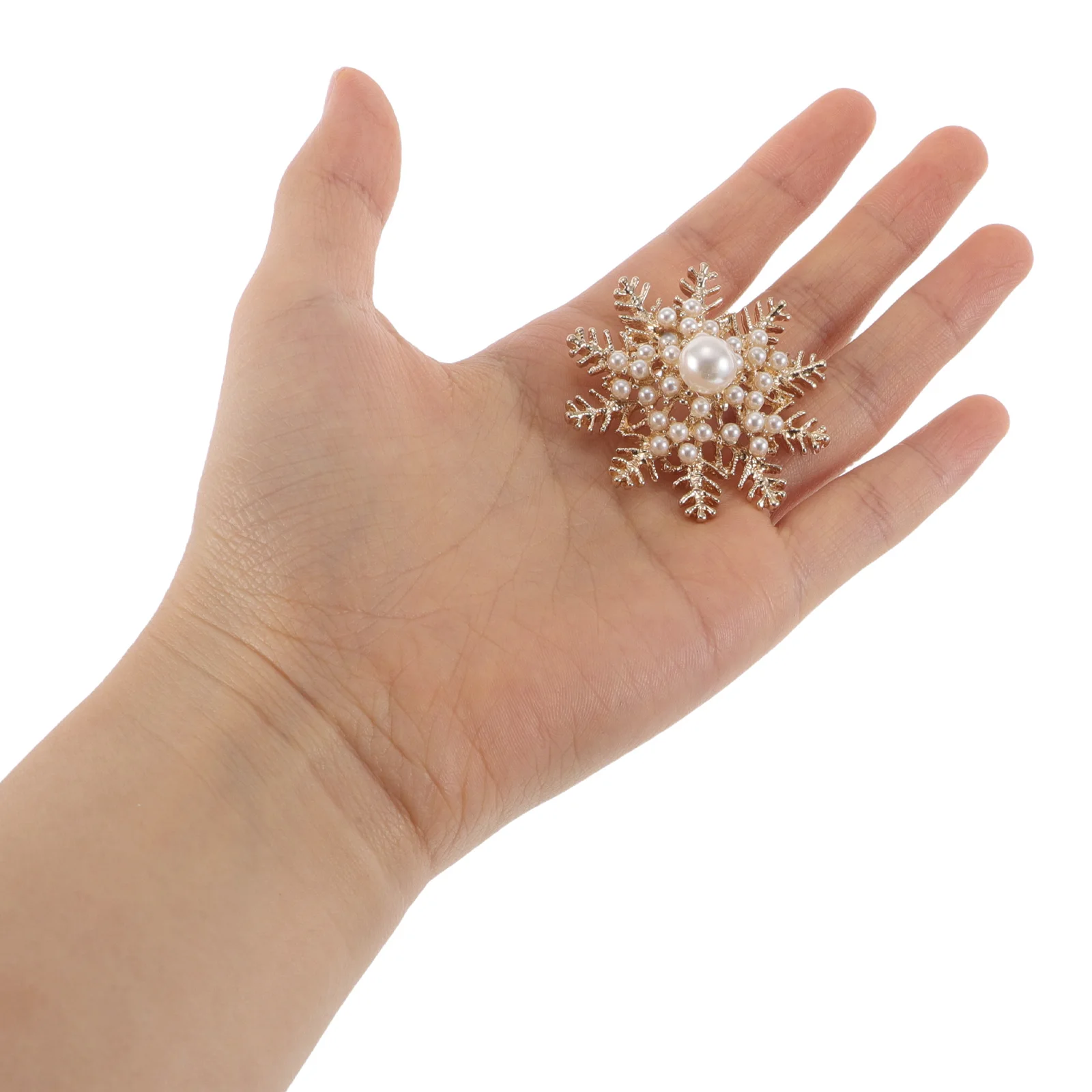

2Pcs Christmas Snowflake Brooches Winter Holiday Rhinestone Crystal Dress Pins Women Festive Jewelry Gift Snowflake Brooch