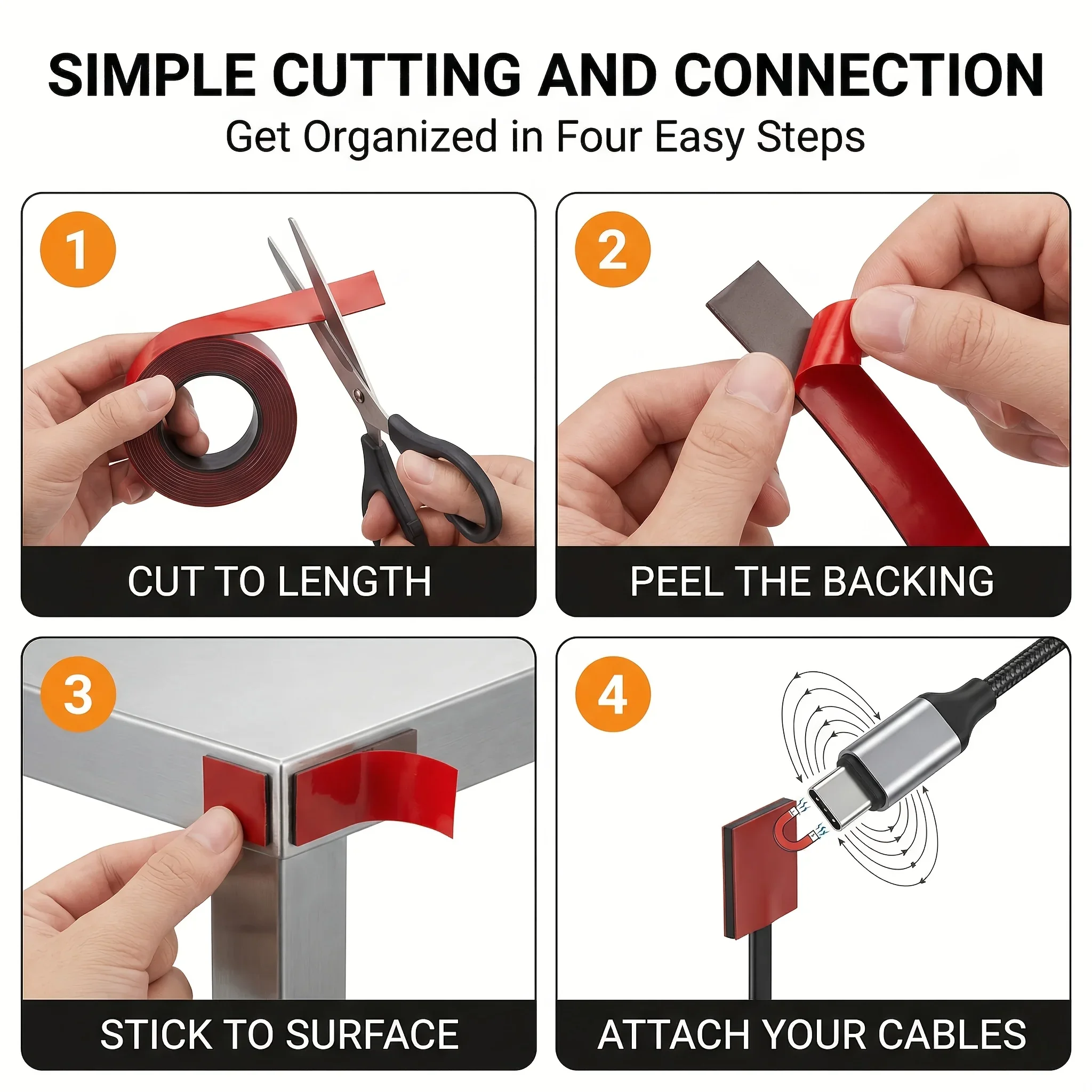 Doeyvose Flexible Rubber Magnetic Tape,  Perfect for Wall, Fridge, Photos, Posters, Home and Daily Office Storage view 6
