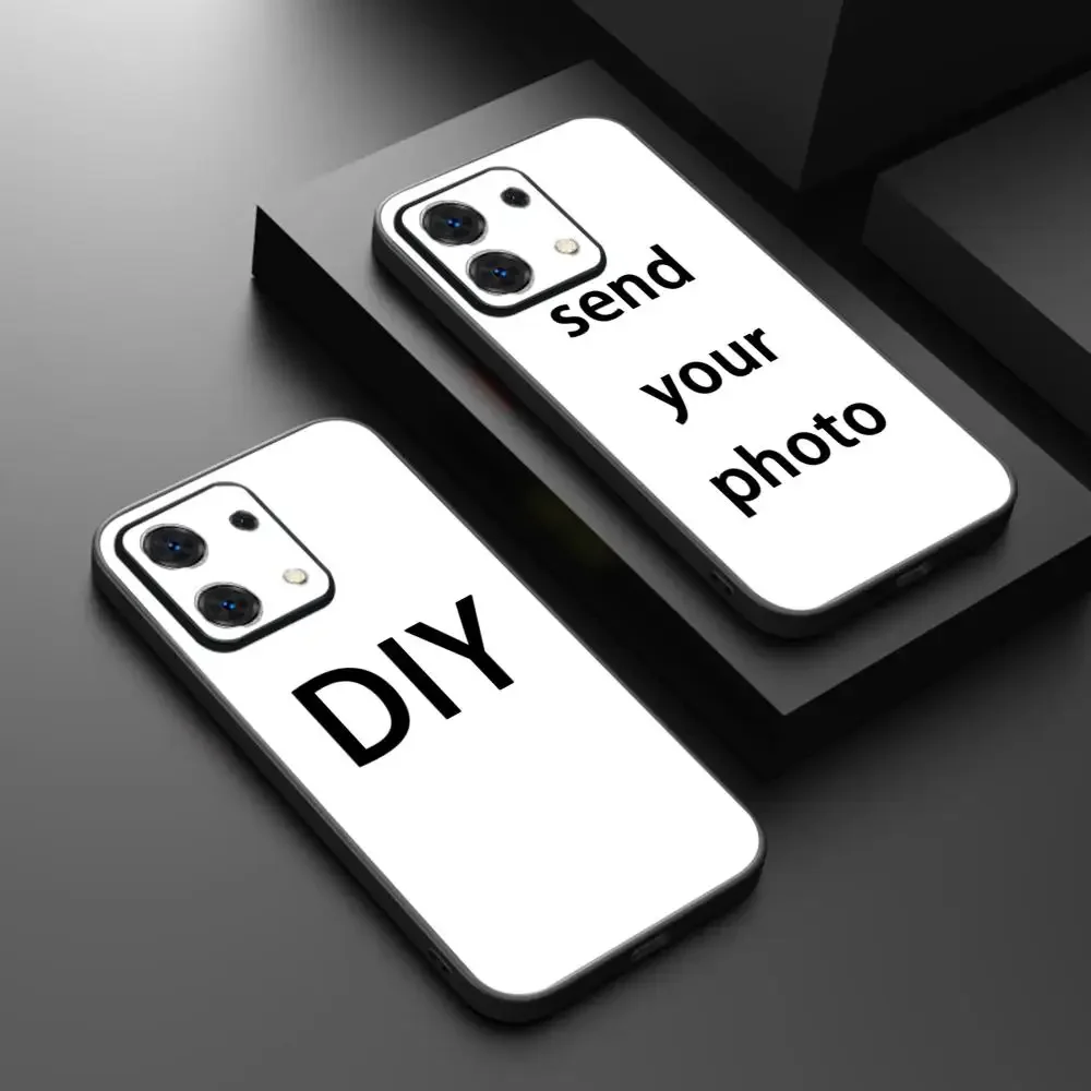 

Чехол для телефона с рисунком «сделай сам» для Xiaomi Redmi Note 14 Pro Plus 5G 13 12 11 14C 15, ультра персонализированный мягкий черный чехол для телефона
