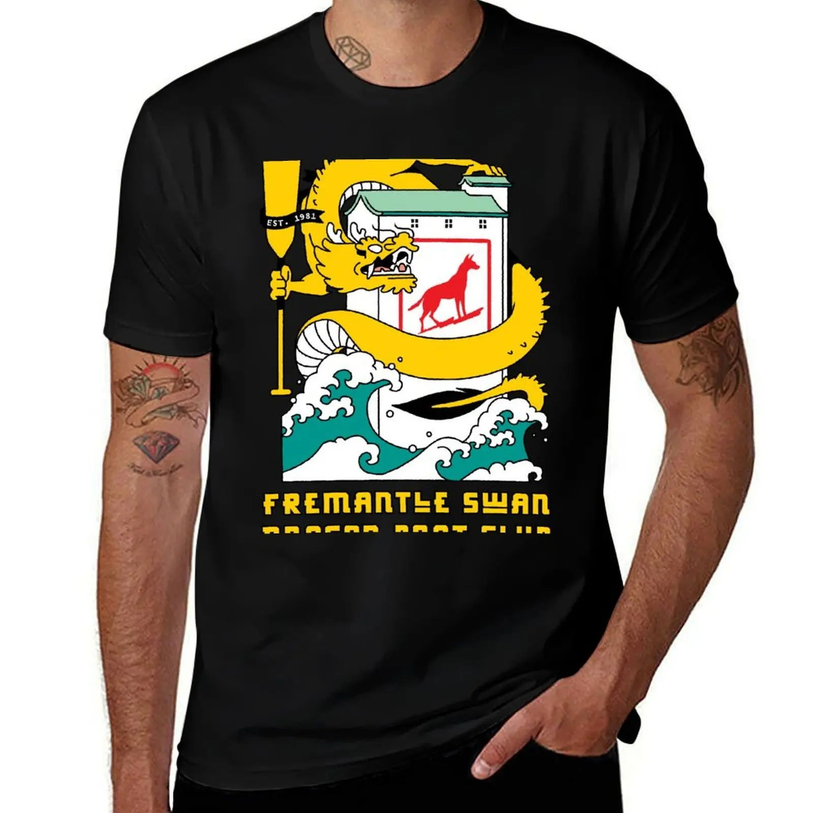 Freo Swan Dingo Dragon Apparel T-Shirt Big and Tall Short Sleeve Tee