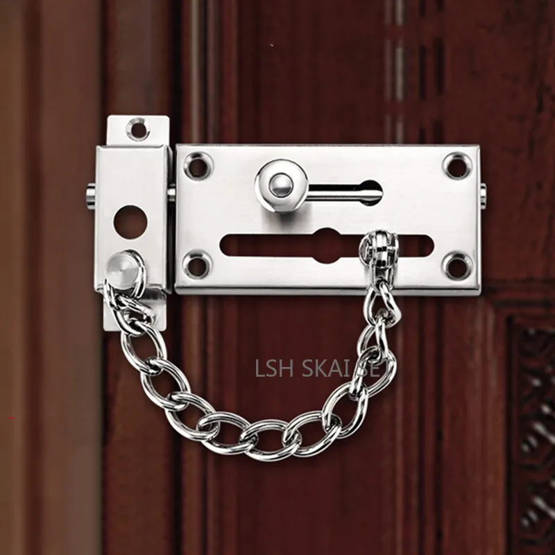 

Indoor Security Door Latch Home Anti-theft Door and Windows Lock Garden Gate Chain Lock Furniture Hardware Security Door Lock