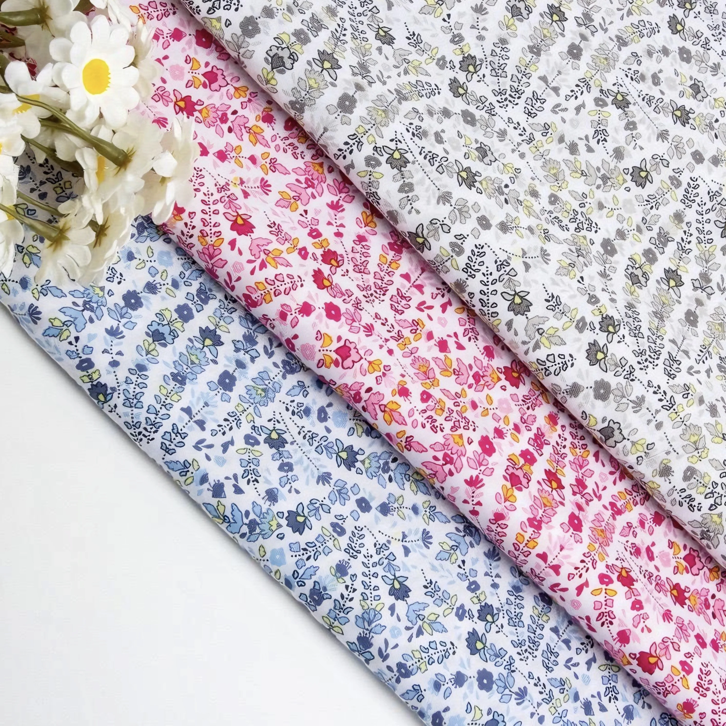 Vintage Floral Printed Fabric for Dressmaking Breathable Soft 100% Cotton for DIY Sewing Crafts Garment Home Textile Projects