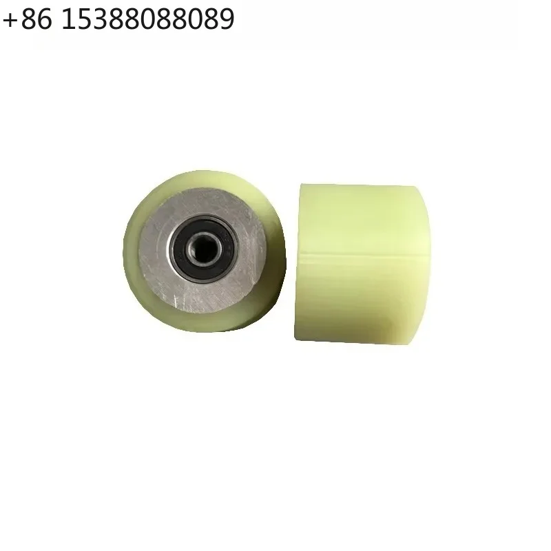 GAA332Z4 GAA332AB1 Escalator Handrail Roller Tension Chain Roller OD76mm Thickness 54mm Bearing 6201 Escalator Parts(1pcs)