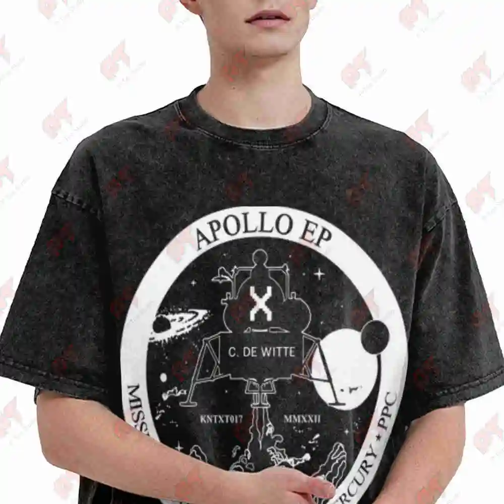 Kntxt Apollo Lunar Module Vintage Washed Tee Pure Cotton T-Shirt