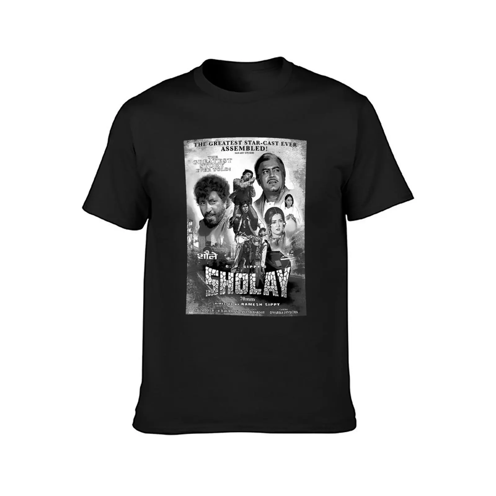 Sholay Rustic Artwork T-Shirt tops sports fans mens vintage t shirts