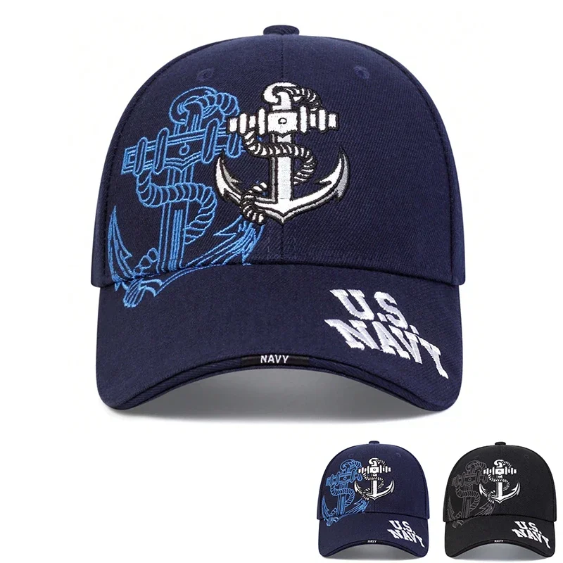 Gorras de Béisbol Unisex con Bordado de Ancla, Ajustables, para Primavera y Otoño, Protección Solar, Casuales
