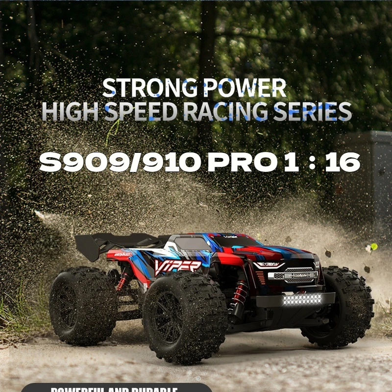 

S909/910 Pro Brushless Motor High-Speed Rc Car 1:16 Scale Monster Truck Off-Road Four-Wheel Drive Boys Gift Remote Control Toy