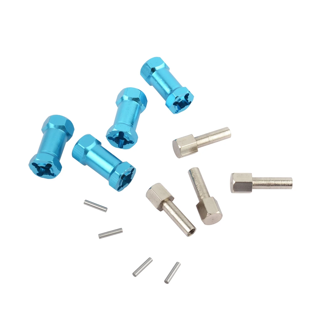 BAAA-4 шт., алюминиевый радиоуправляемый автомобиль, 12 мм, шестигранный адаптер привода ступицы колеса, удлинитель комбайна, муфта для 1/10 RC Crawler Axial SCX10 D90, черный