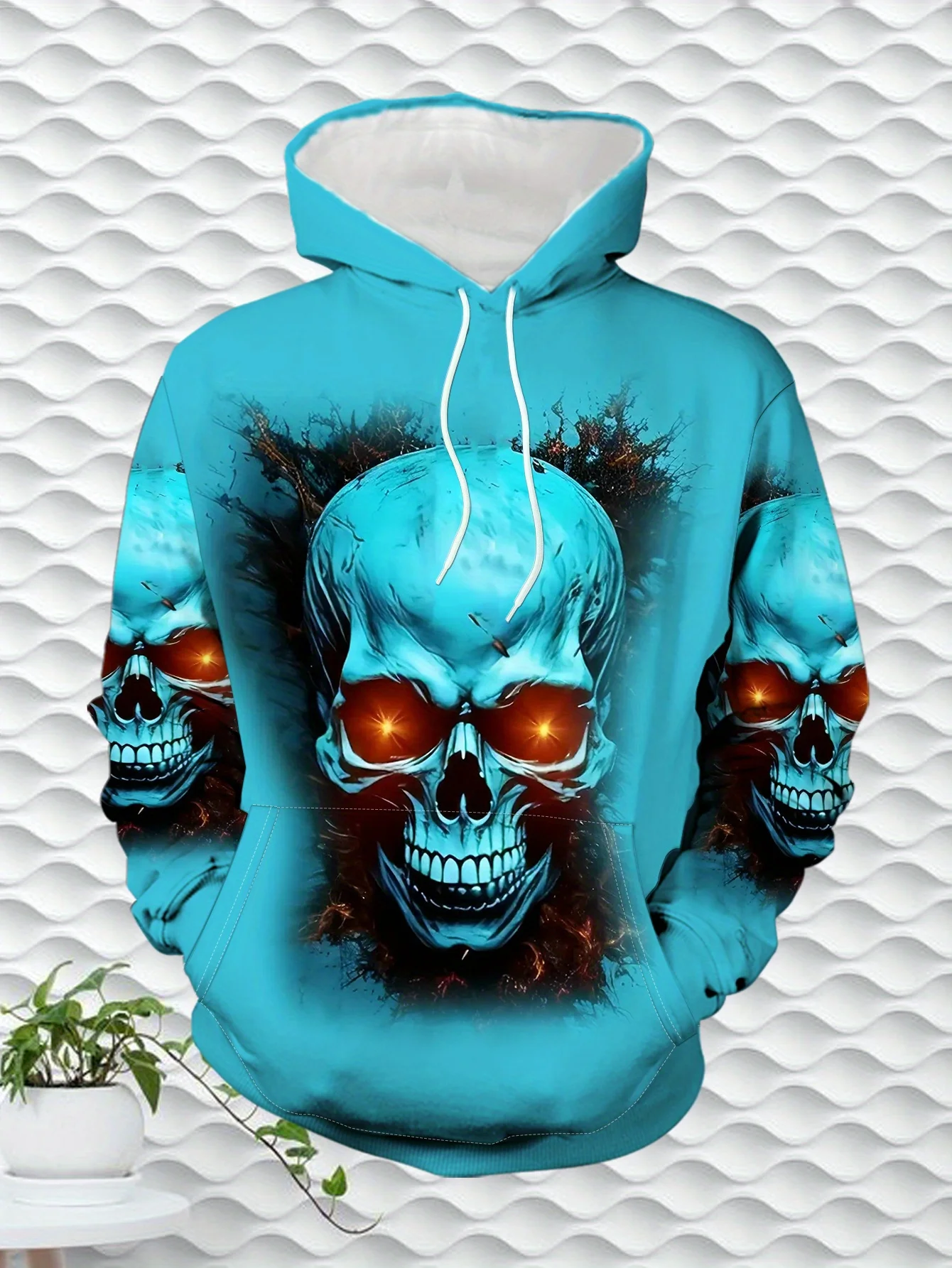 New model: men’s hooded long-sleeve loose-fitting casual printed basic sweatshirt. Perfect for young people in spring, summer, a